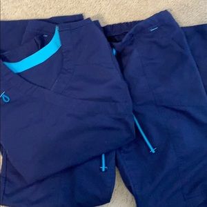Navy Blue Scrub Set